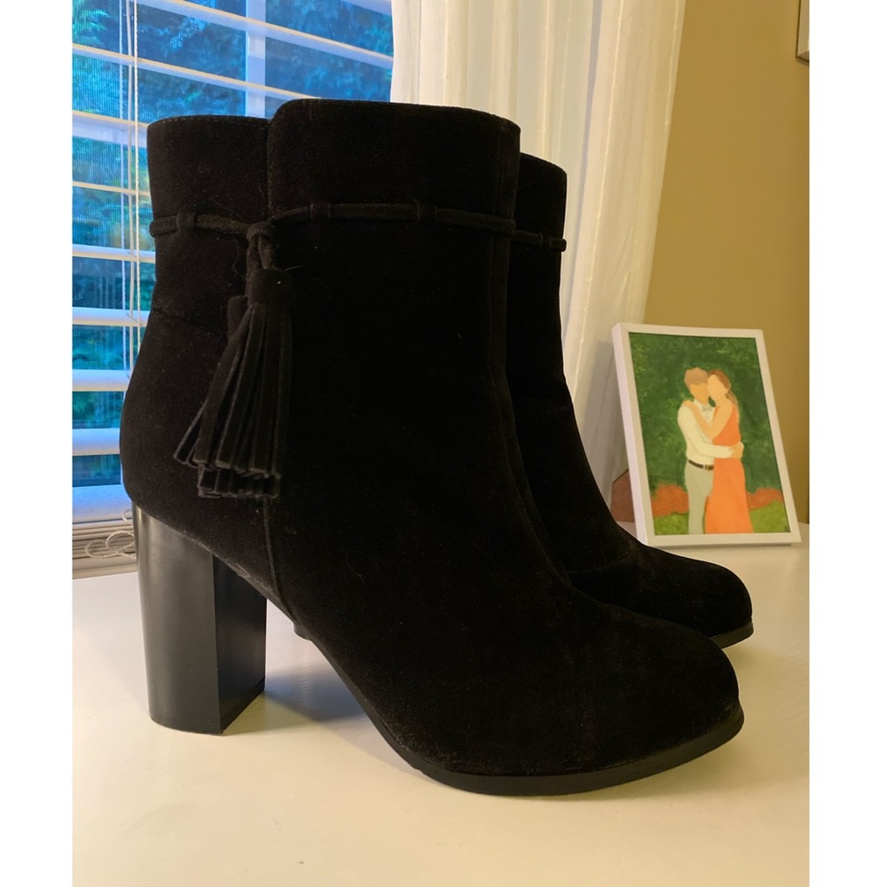Black high ankle boots